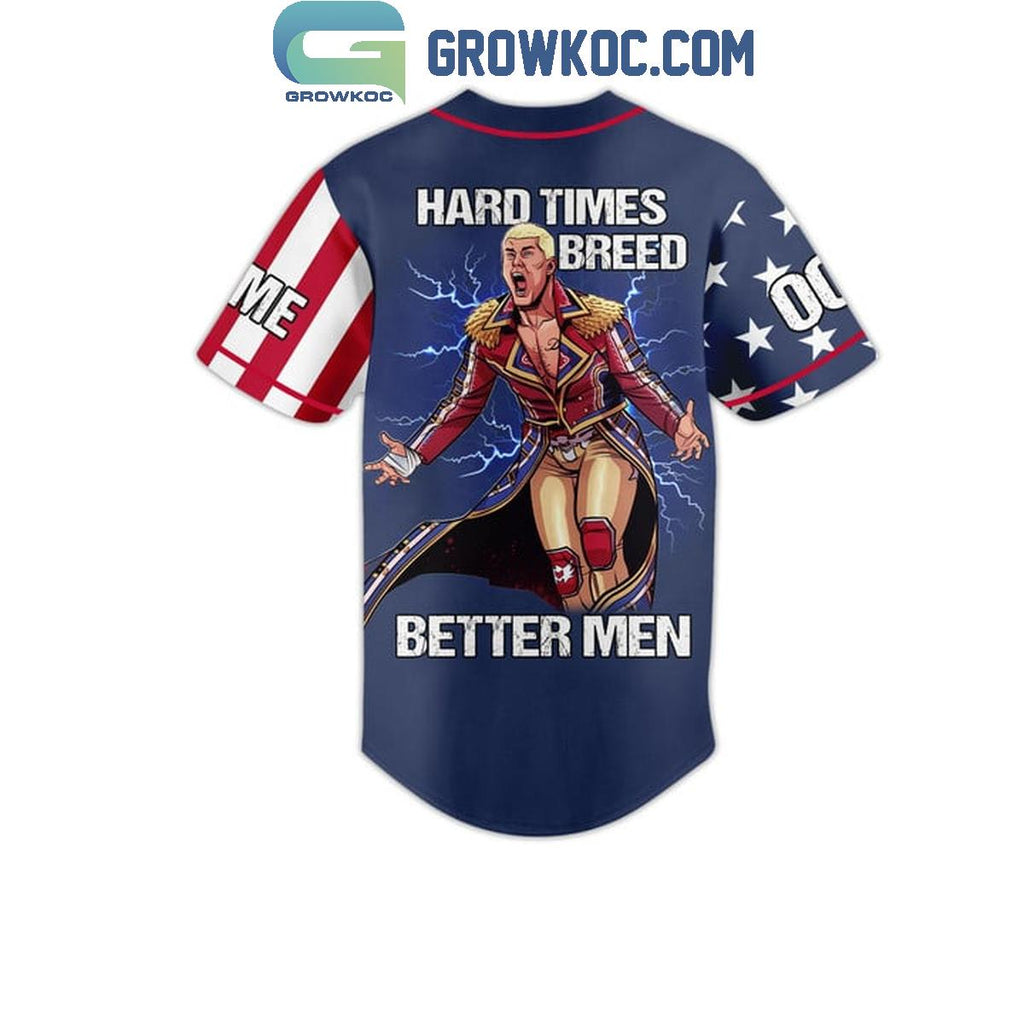 The American Nightmare Cody Rhodes Hard Times Personalized Baseball Jersey