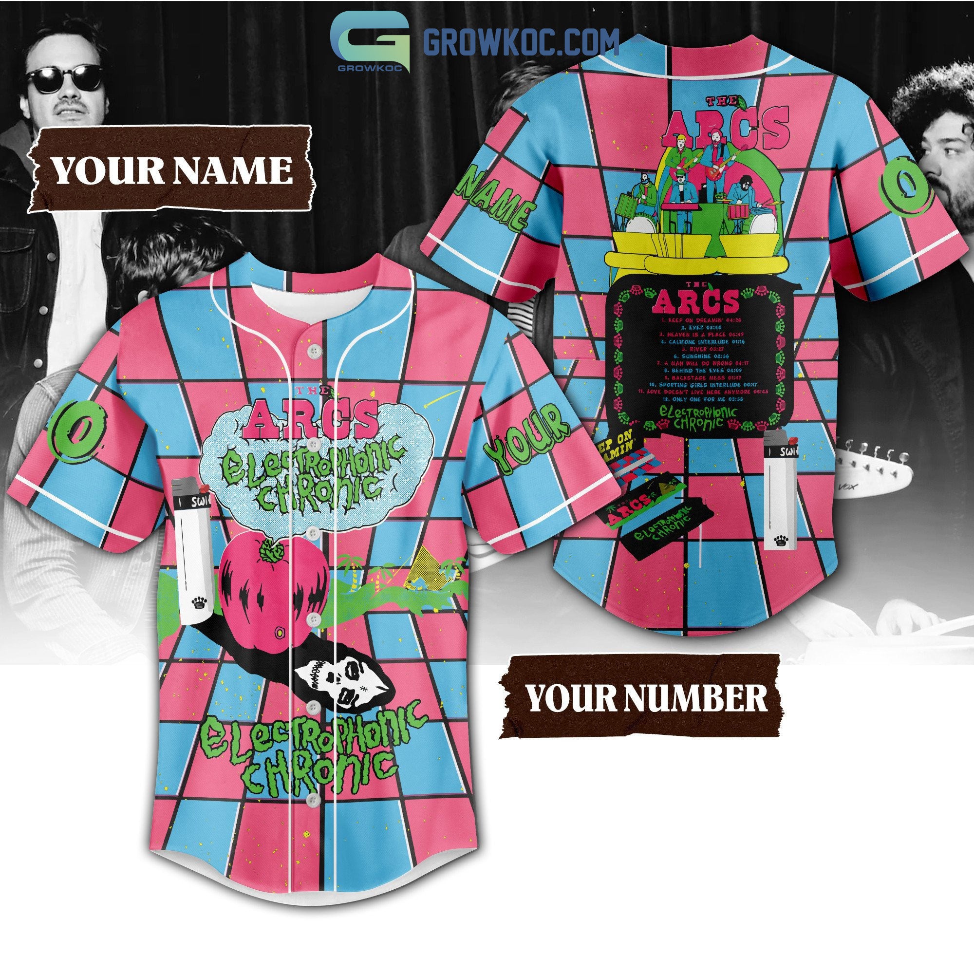 The Arcs Eletrophonic Chronic Personalized Baseball Jersey