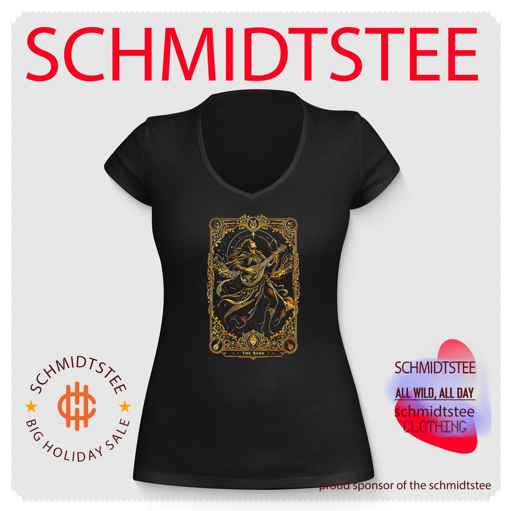 The Bard Tarot Card Fantasy Musician lute player shirt