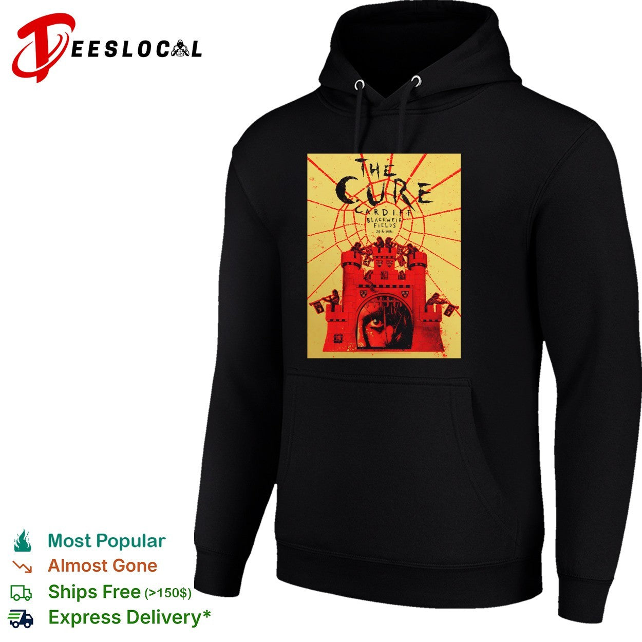 The Cure Cardiff Blackweir Fields poster shirt