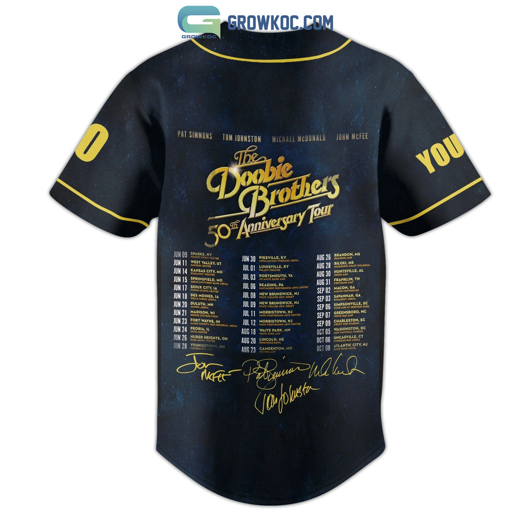 The Doobie Brothers 50th Anniversary Tour Personalized Baseball Jersey