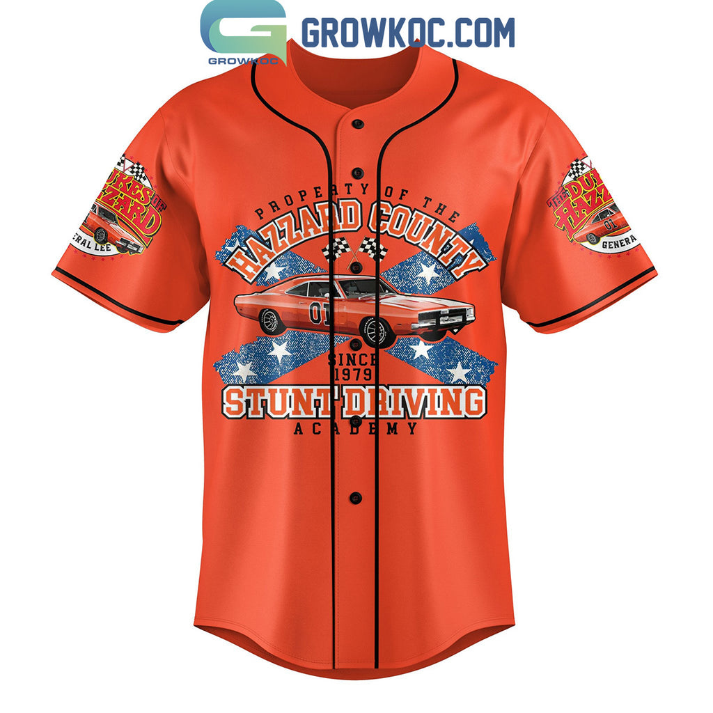 The Dukes Of Hazzard Stunt Driving Academy Orange Version Personalized Baseball Jersey
