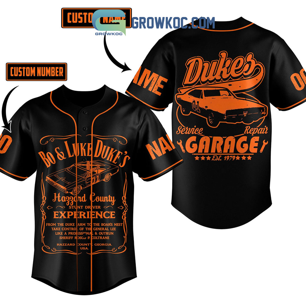 The Dukes of Hazzard Bo & Luke Duke’s Personalized Baseball Jersey