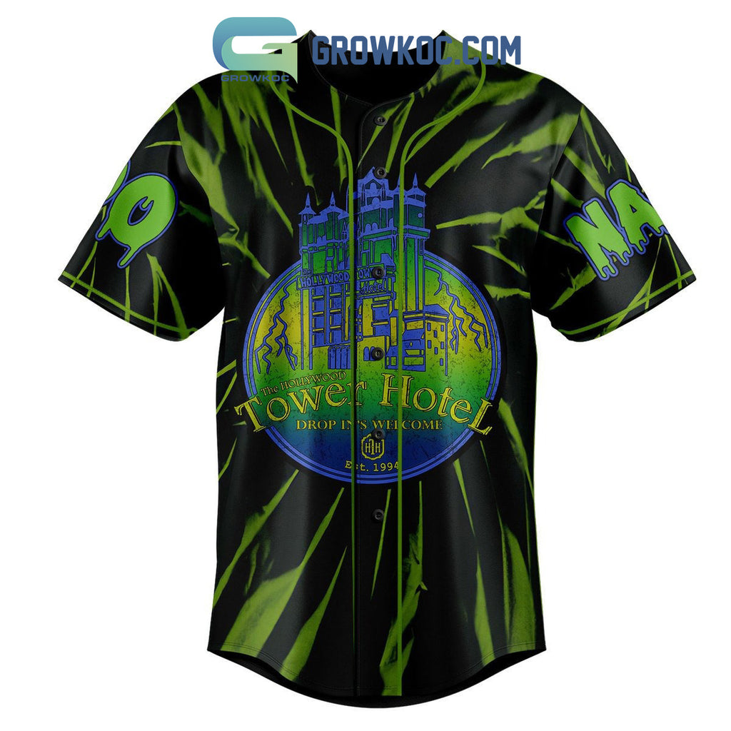 The Hollywood Tower Hotel Drop In’s Welcome Personalized Baseball Jersey