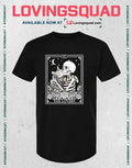 The Lovers Tarot Card Skeleton Hugging Cat T-Shirt