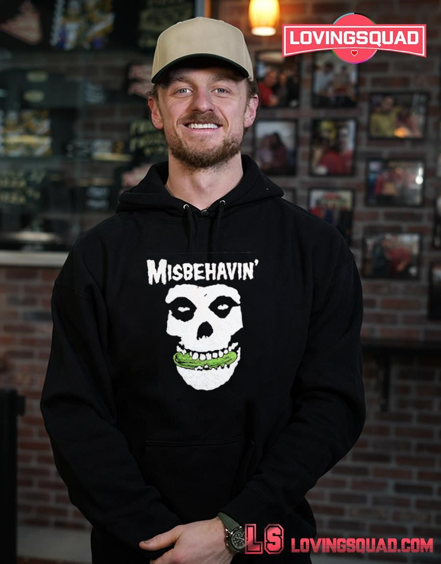 The Misfits Misbehavin pickle skull’s T-shirt