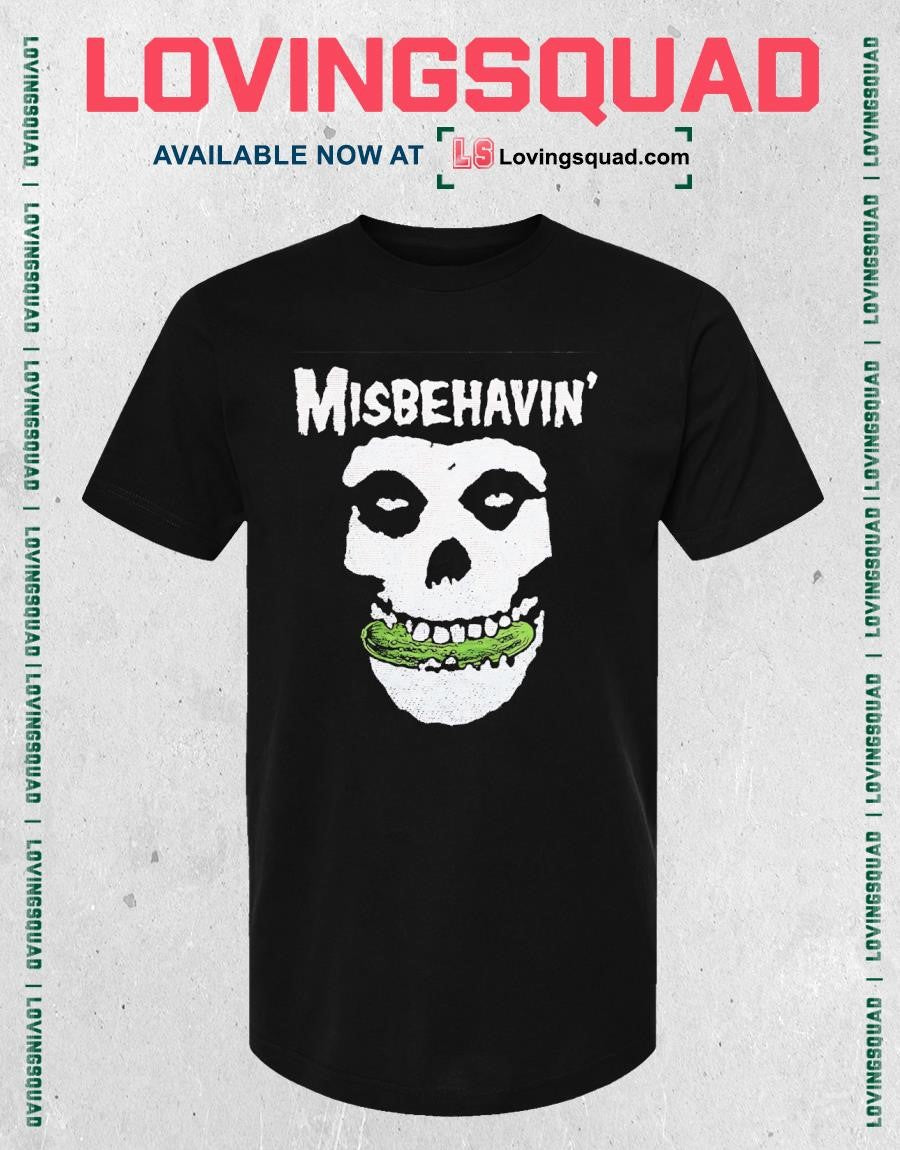 The Misfits Misbehavin pickle skull’s T-shirt