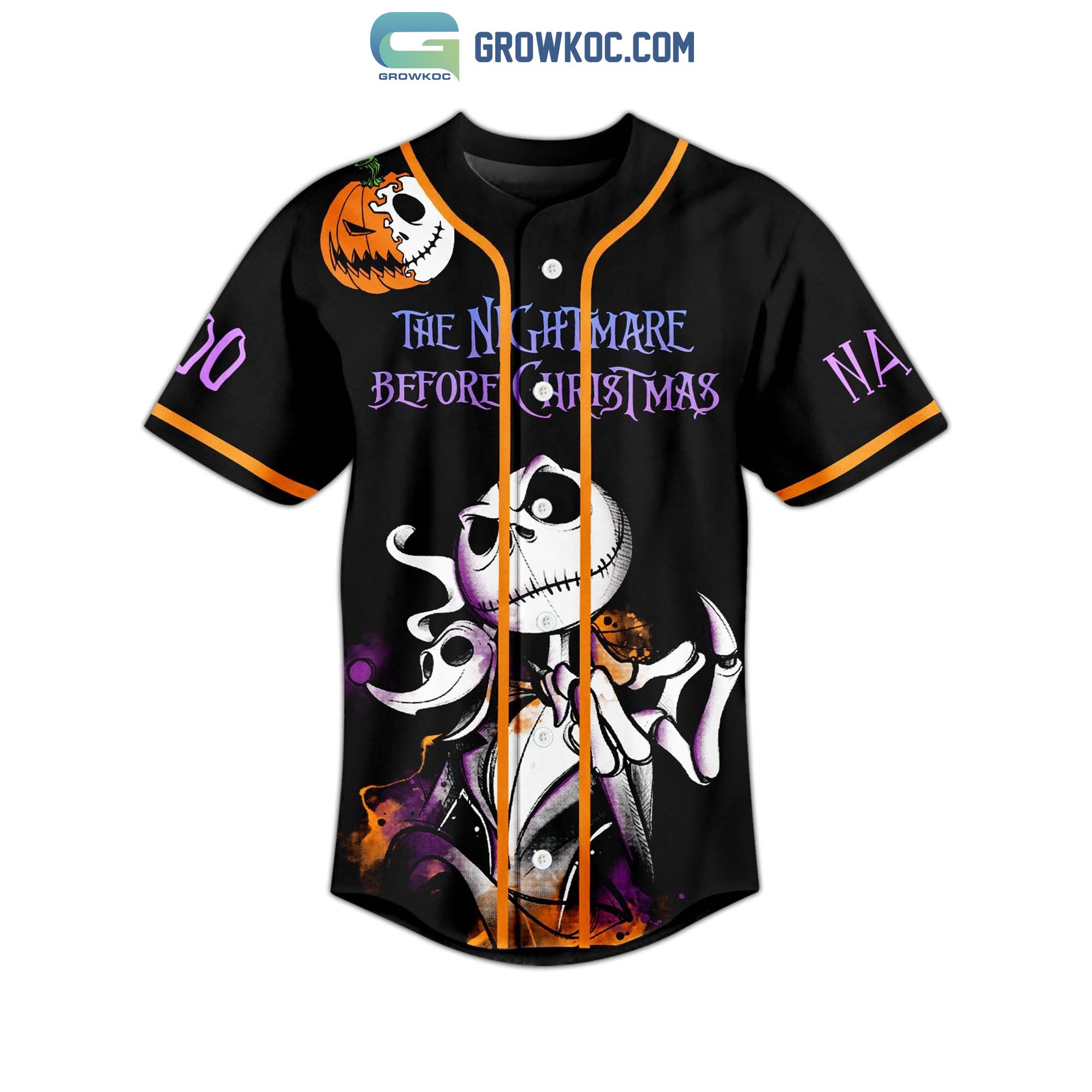 The Nightmare Before Christmas I Am The Pumpkin King Personalized Baseball Jersey
