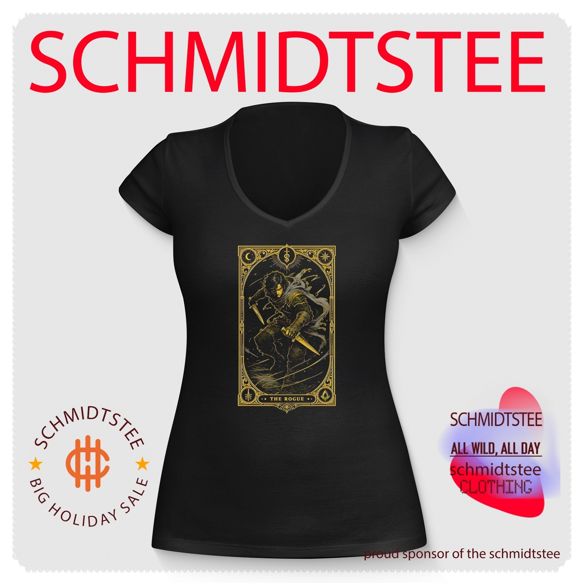 The Rogue Fantasy Tarot Card Dungeons and Dragons shirt