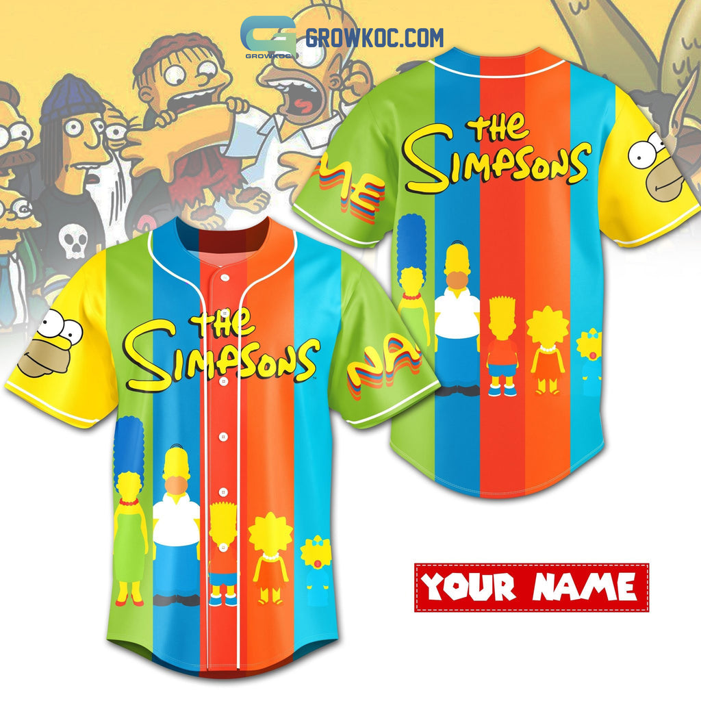 The Simpsons American Sitcom Personalized Baseball Jersey