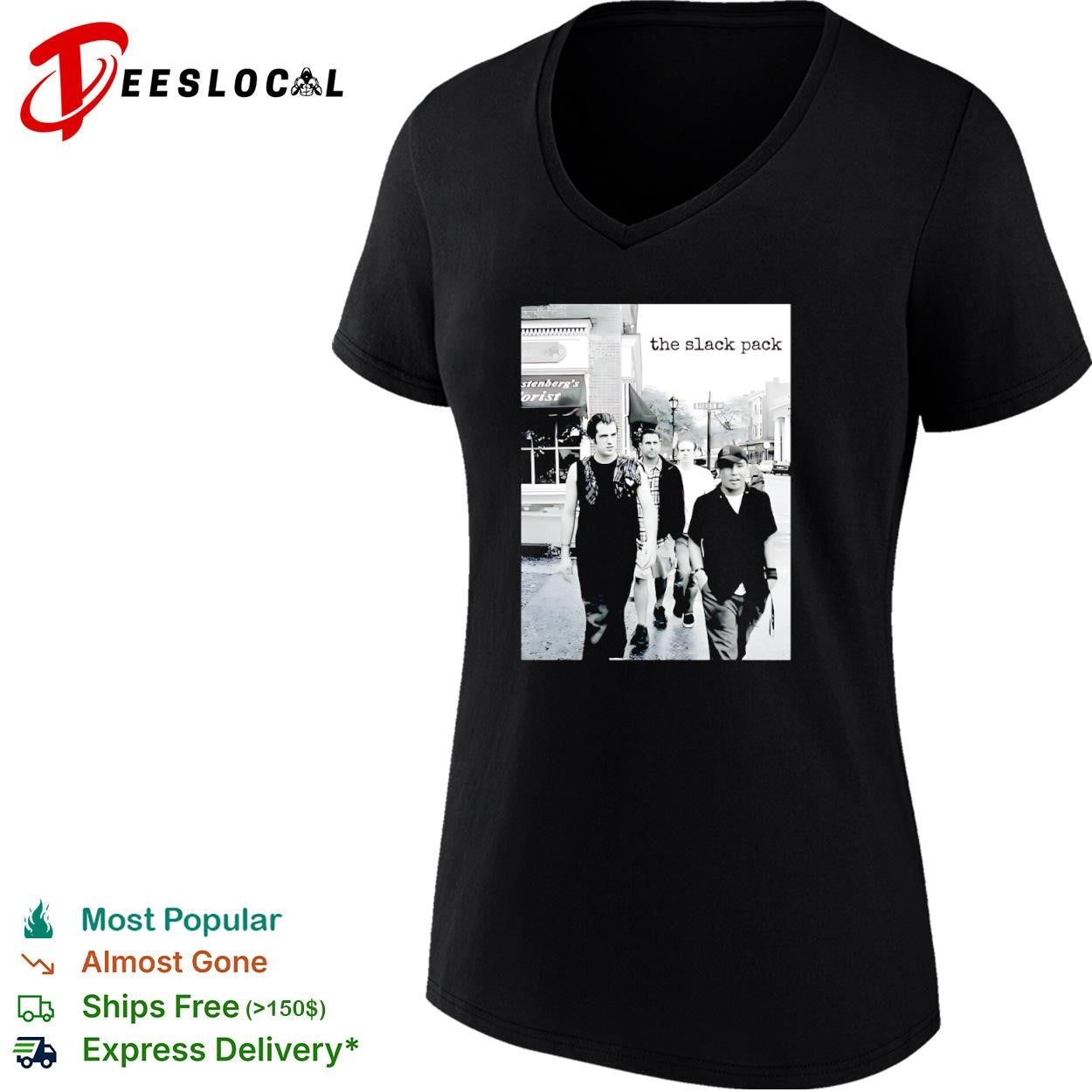 The Slack Pack vintage indie rock band walking photo shirt