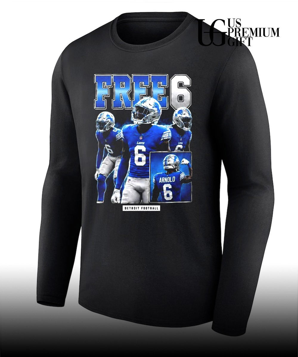 The St Brown Brothers Terrion Arnold Free 6 Detroit Football shirt