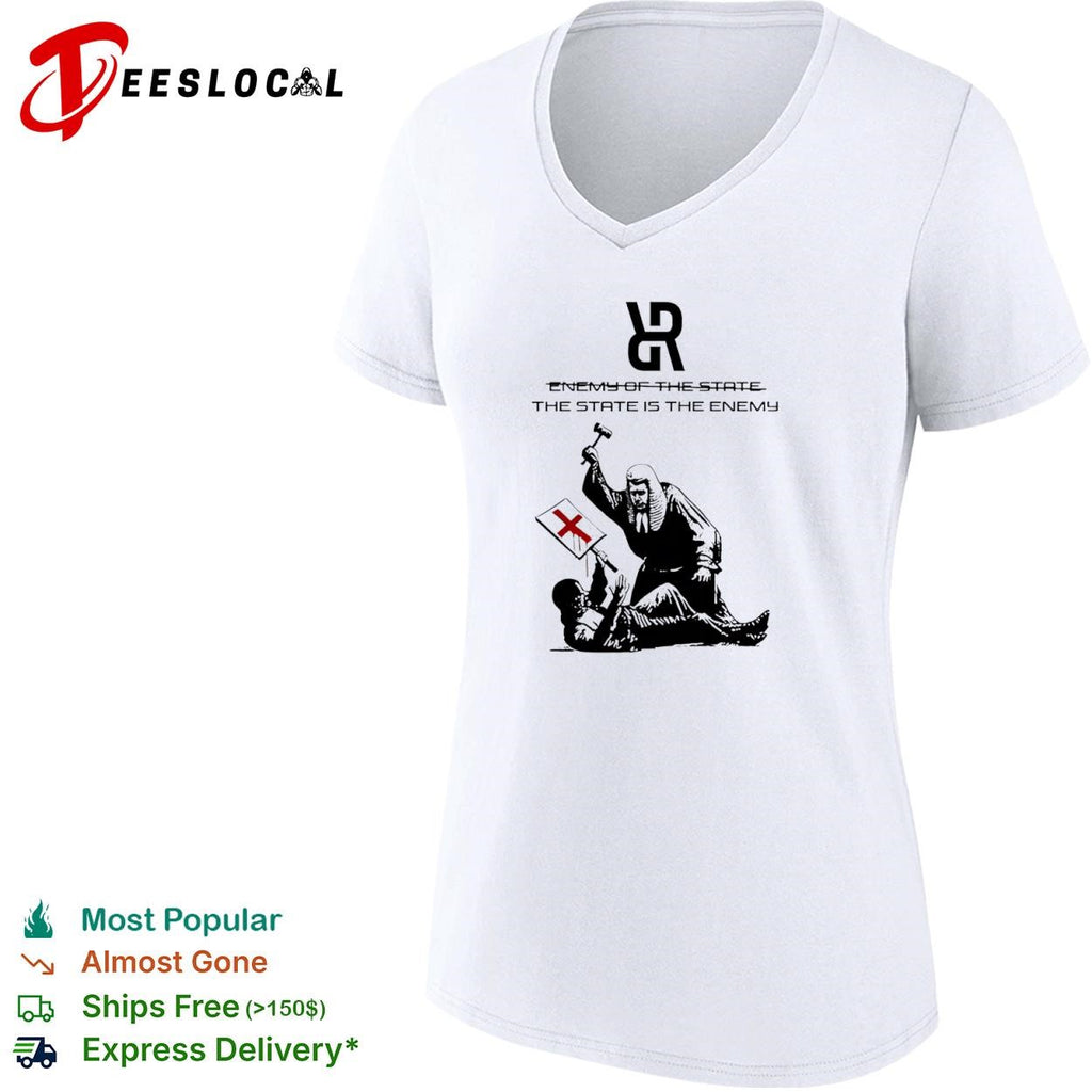 The State is the Enemy political judge protest graphics typography shirt
