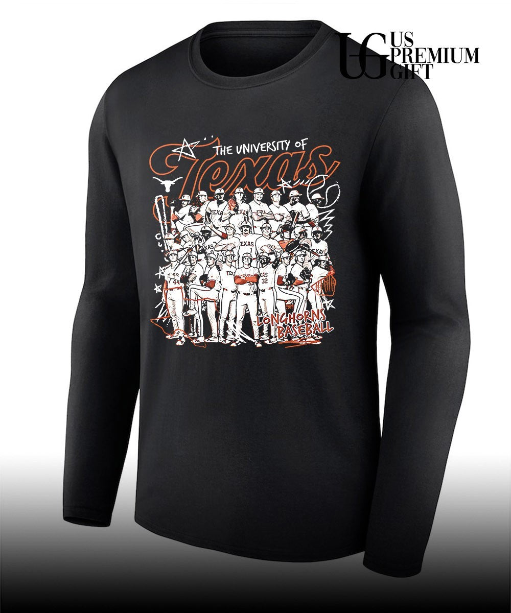The University of Texas Longhorns Baseball players Team Sport graphic shirt