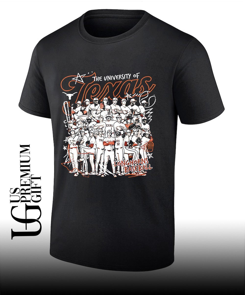 The University of Texas Longhorns Baseball players Team Sport graphic shirt