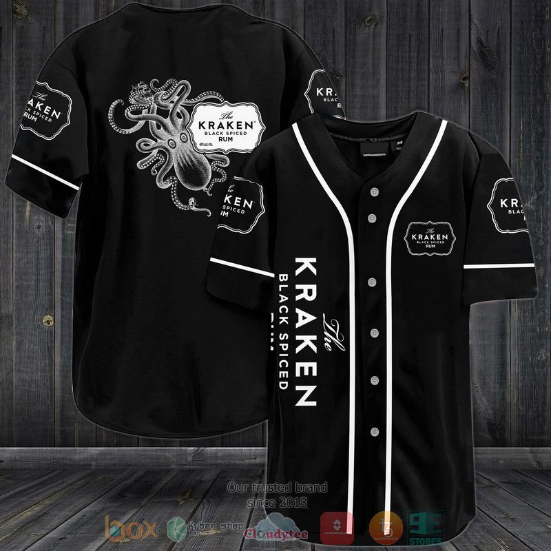 The Kraken Black Spiced Rum Baseball shirt