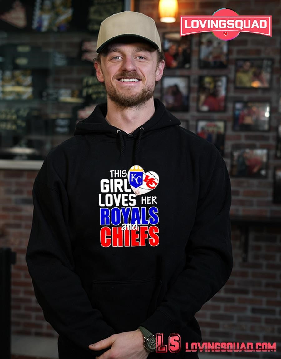 This Girl Loves Her Missouri Sports Royals And Chiefs Logo 2025 Premium T Shirt
