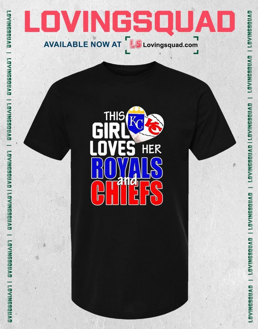 This Girl Loves Her Missouri Sports Royals And Chiefs Logo 2025 Premium T Shirt