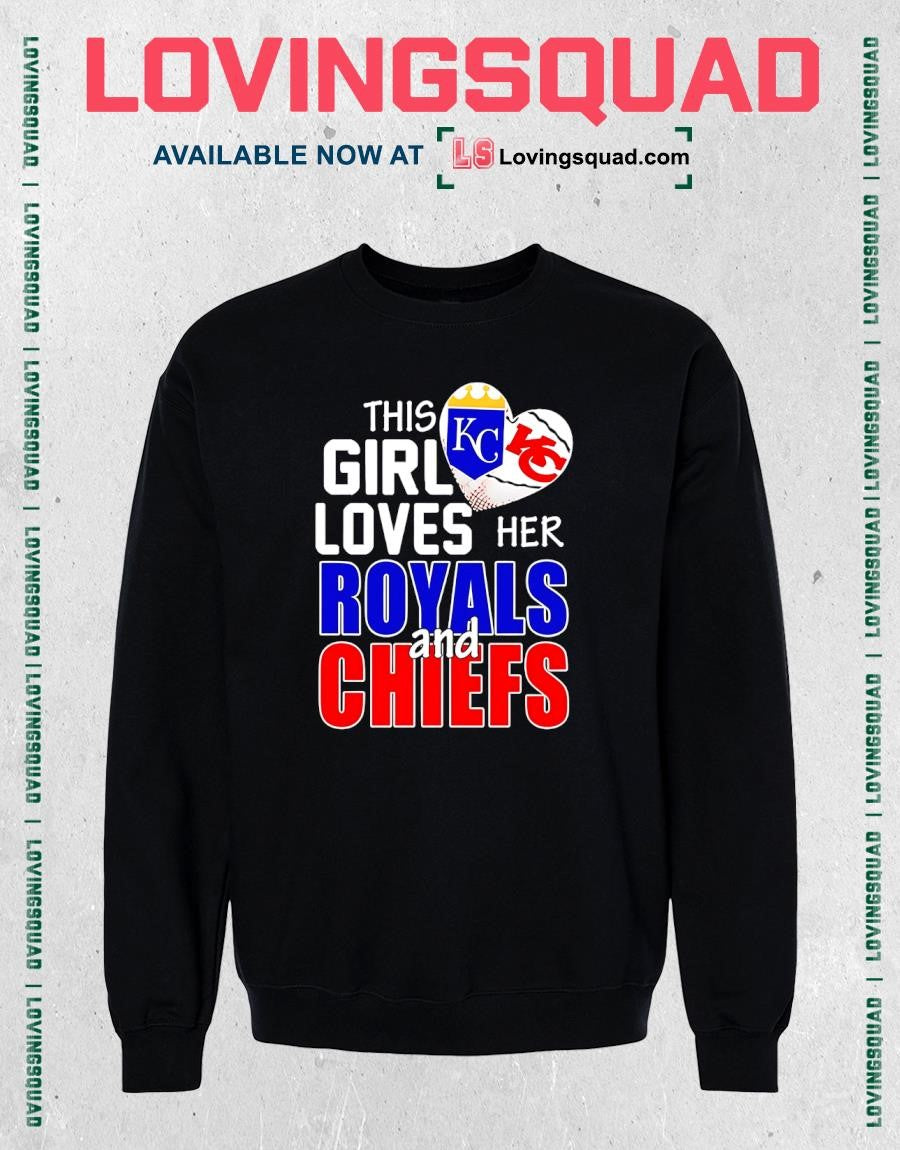 This Girl Loves Her Missouri Sports Royals And Chiefs Logo 2025 Premium T Shirt