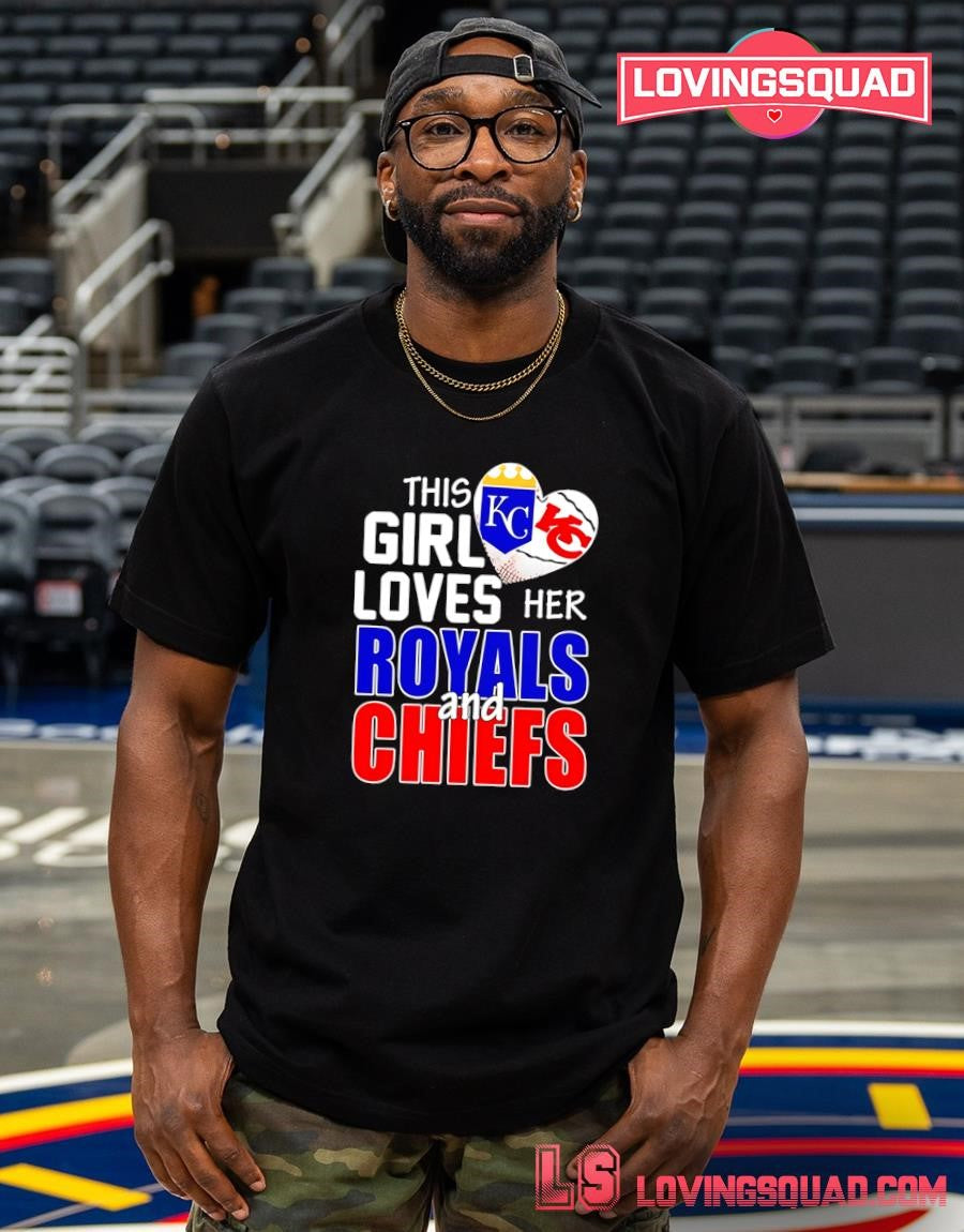 This Girl Loves Her Missouri Sports Royals And Chiefs Logo 2025 Premium T Shirt