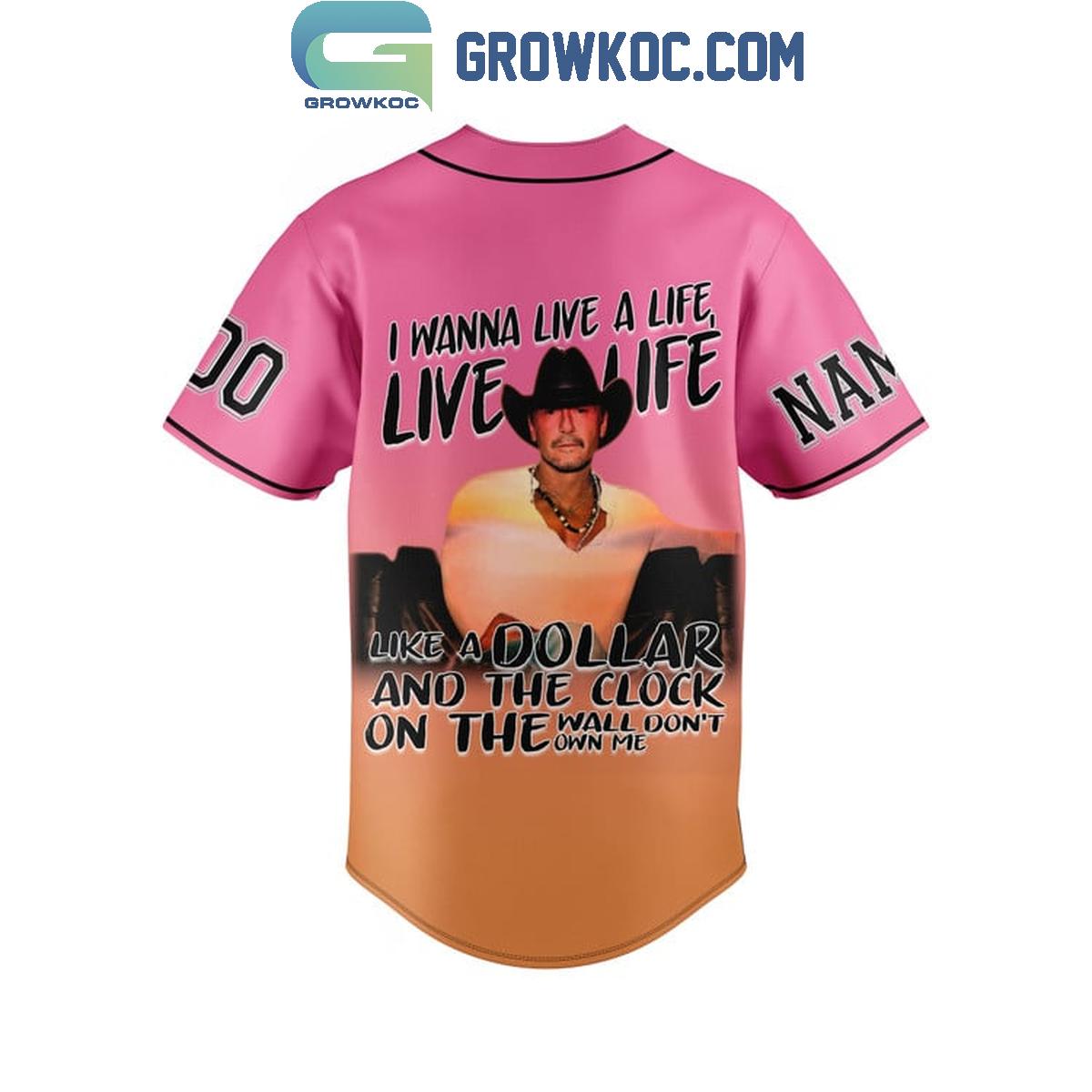 Tim McGraw Standing Room Only Tour 2024 Personalized Baseball Jersey