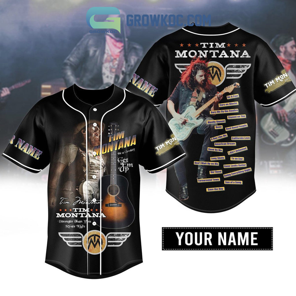 Tim Montana Stronger Than You River Kids Personalized Baseball Jersey