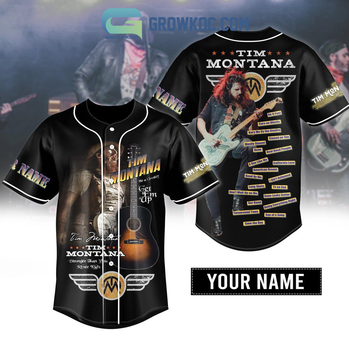 Tim Montana Stronger Than You River Kids Personalized Baseball Jersey