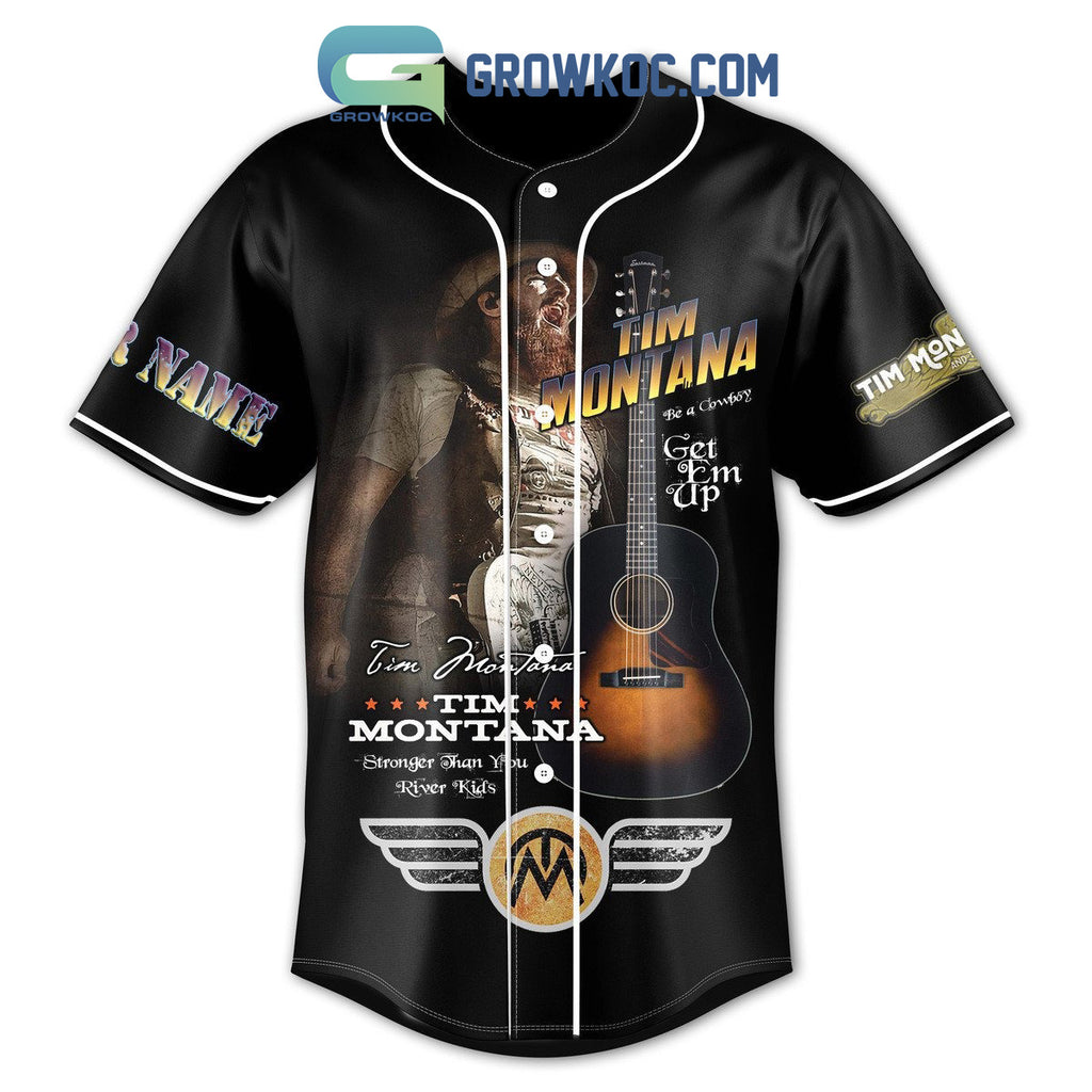 Tim Montana Stronger Than You River Kids Personalized Baseball Jersey
