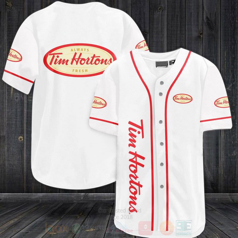 FASHION Tim Hortons Baseball Jerseys Botton Shirt