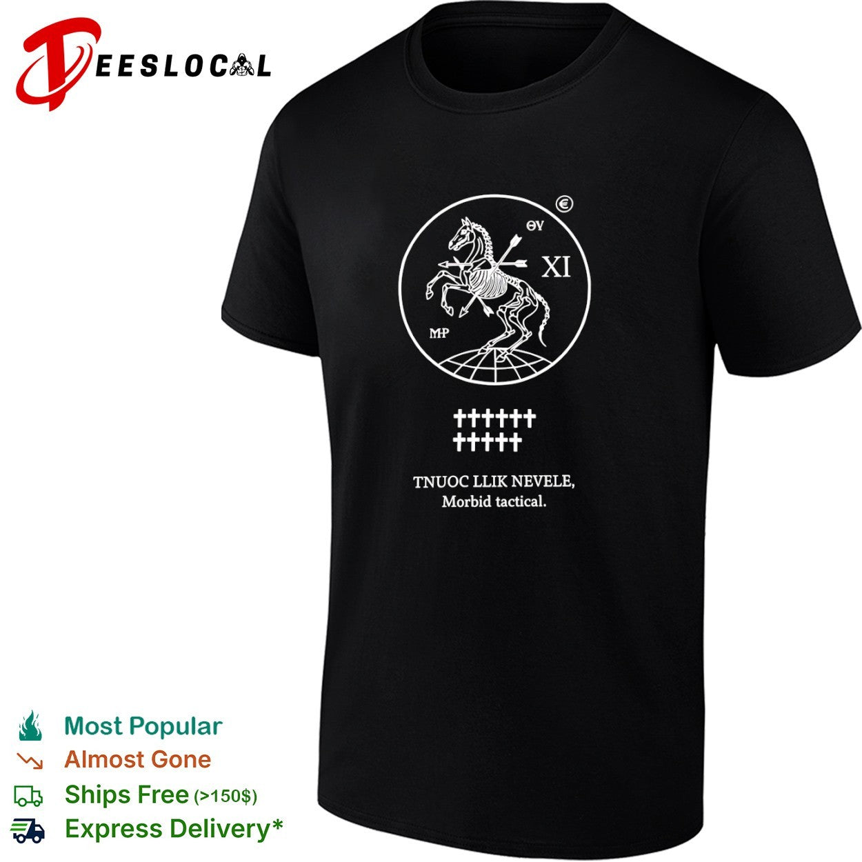 Tnuoc Llik Nevele Morbid Tactical Skeletal Horse XI Shirt