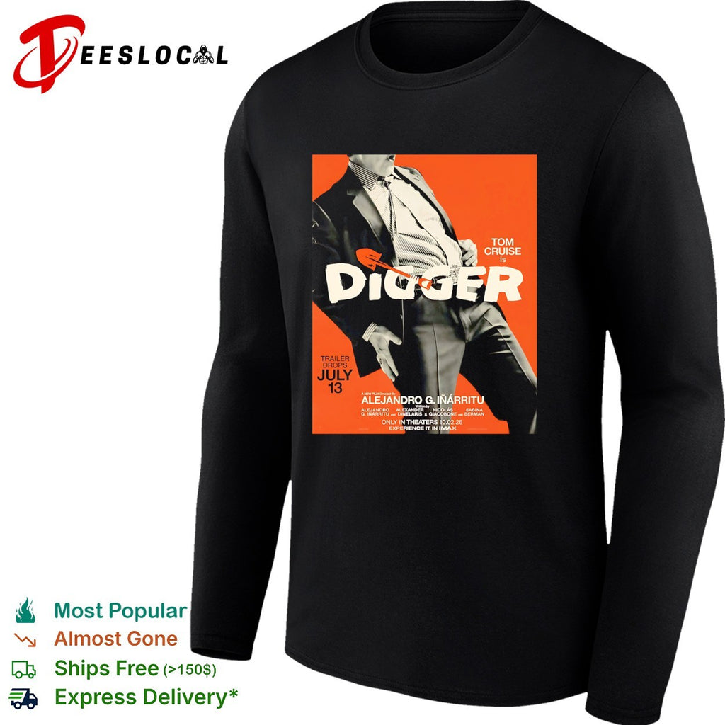 Tom Cruise Digger close up movie poster shirt