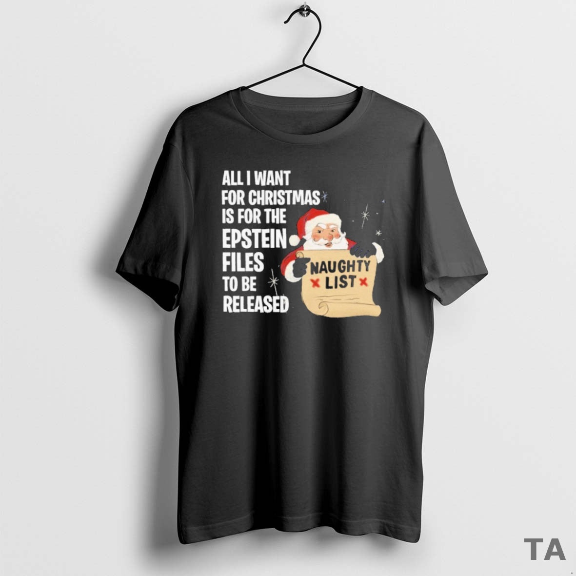 Top All I Want For Christmas Is For The Epstein Files To Be Released Naughty T-Shirts, Hoodie, Sweatshirt | InkRitualCo.com