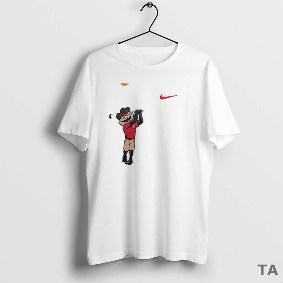 Top Cincinnati Bearcats Mascot Playing Golf Circle T Shirt Sweater Hoodie, Sweatshirt | InkRitualCo.com