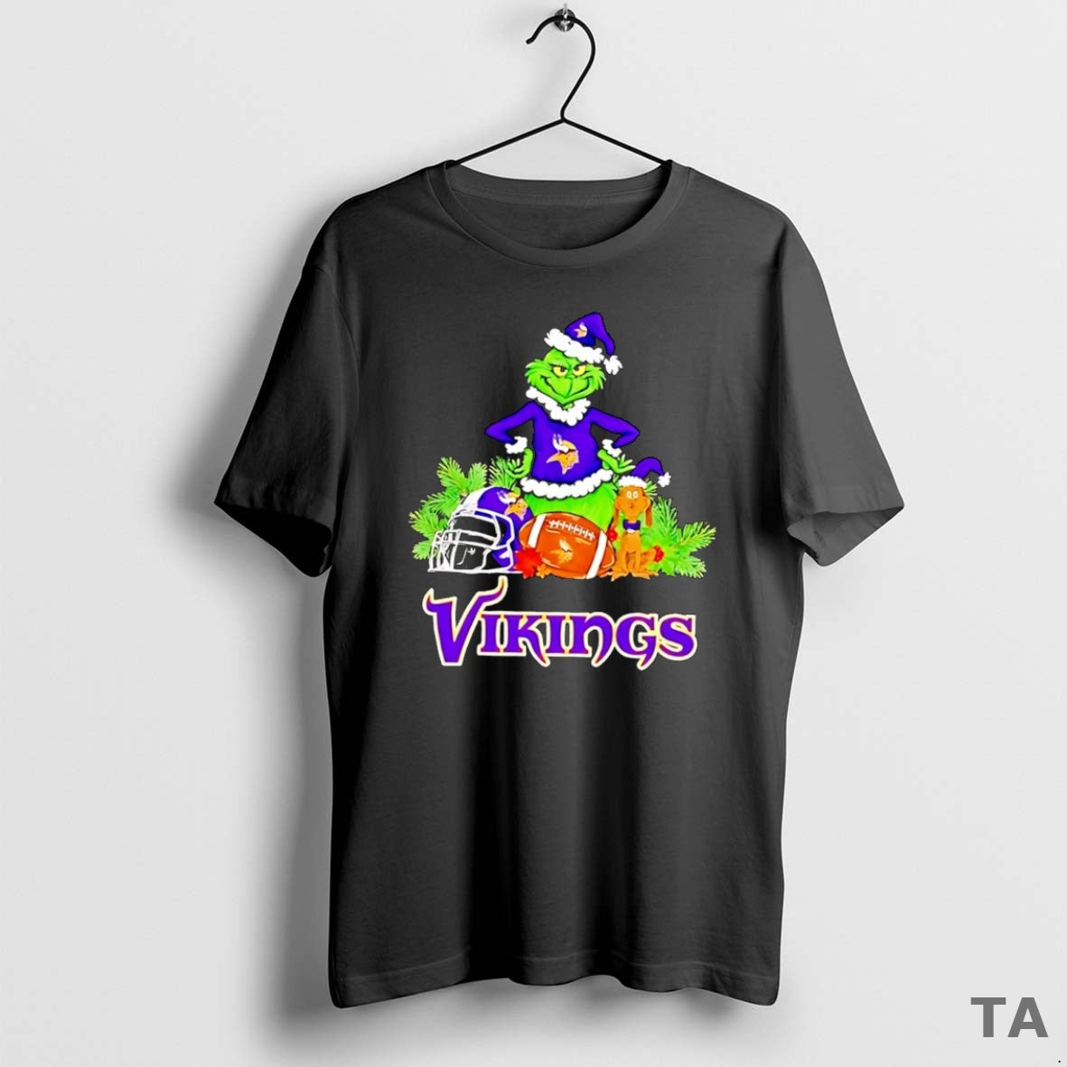 Top Grinch And Max Dog Minnesota Vikings Football Merry Christmas T Shirt Sweater Hoodie, Sweatshirt | InkRitualCo.com