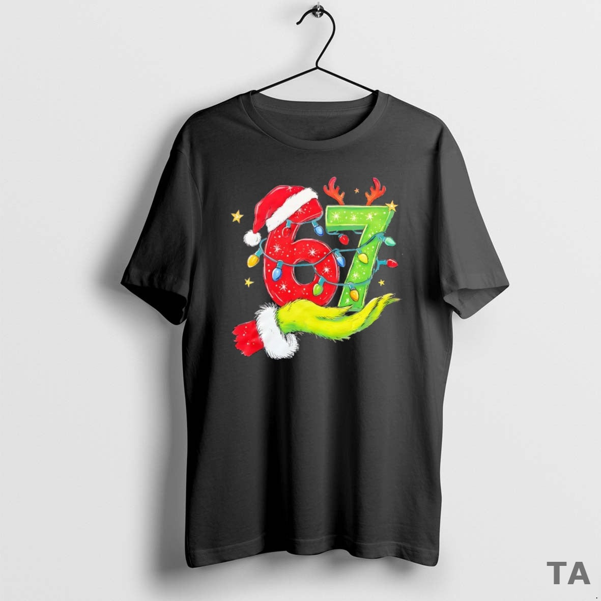 Top Grinch Hand 67 Christmas Lights T Shirt Sweater Hoodie, Sweatshirt | InkRitualCo.com