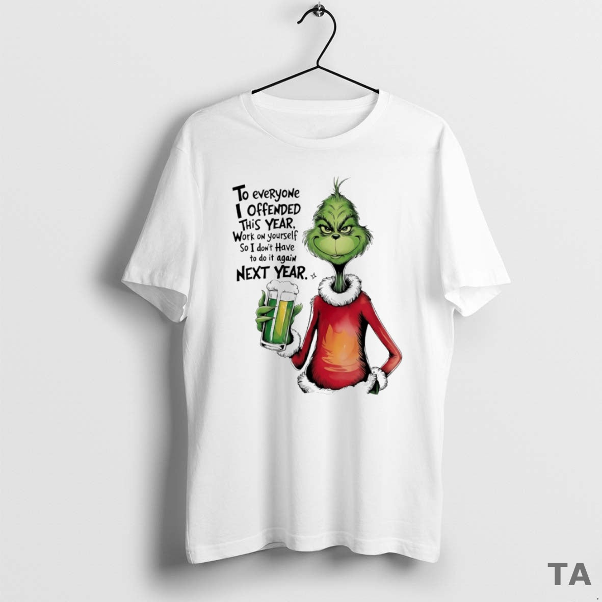 Top Grinch To Everyone I Offended This Year Work On Yourself Circle T Shirt Sweater Hoodie, Sweatshirt | InkRitualCo.com