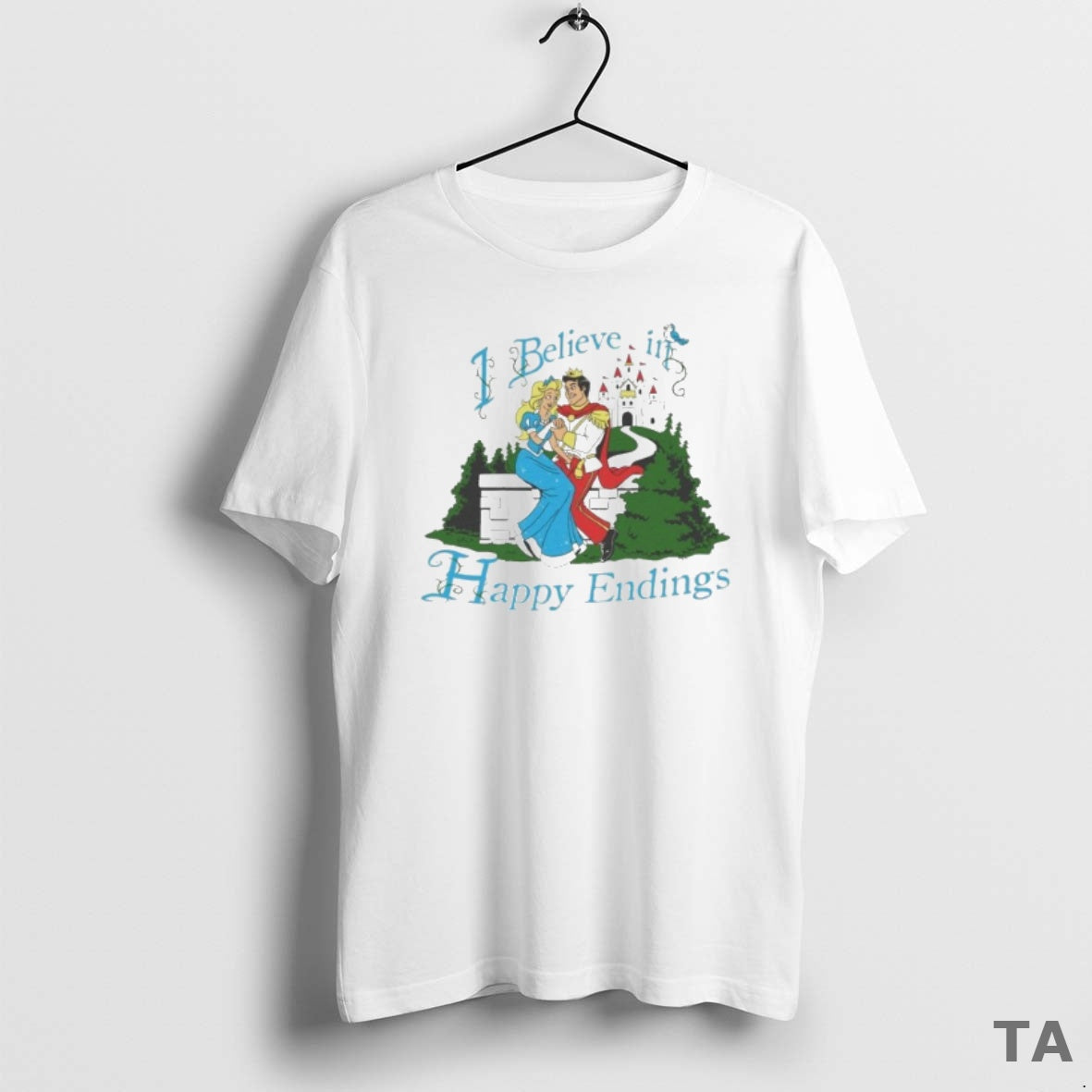 Top I Believe In Happy Endings Prince And Princess T Shirt Sweater Hoodie, Sweatshirt | InkRitualCo.com