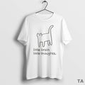 Top Little Brain Little Thoughts Cat Sketch T Shirt Sweater Hoodie, Sweatshirt | InkRitualCo.com