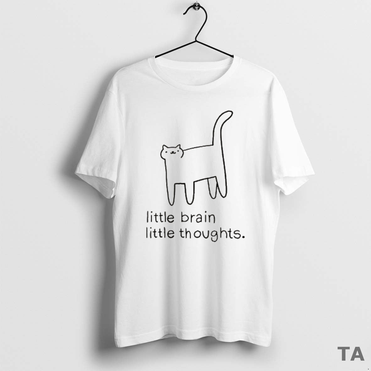Top Little Brain Little Thoughts Cat Sketch T Shirt Sweater Hoodie, Sweatshirt | InkRitualCo.com