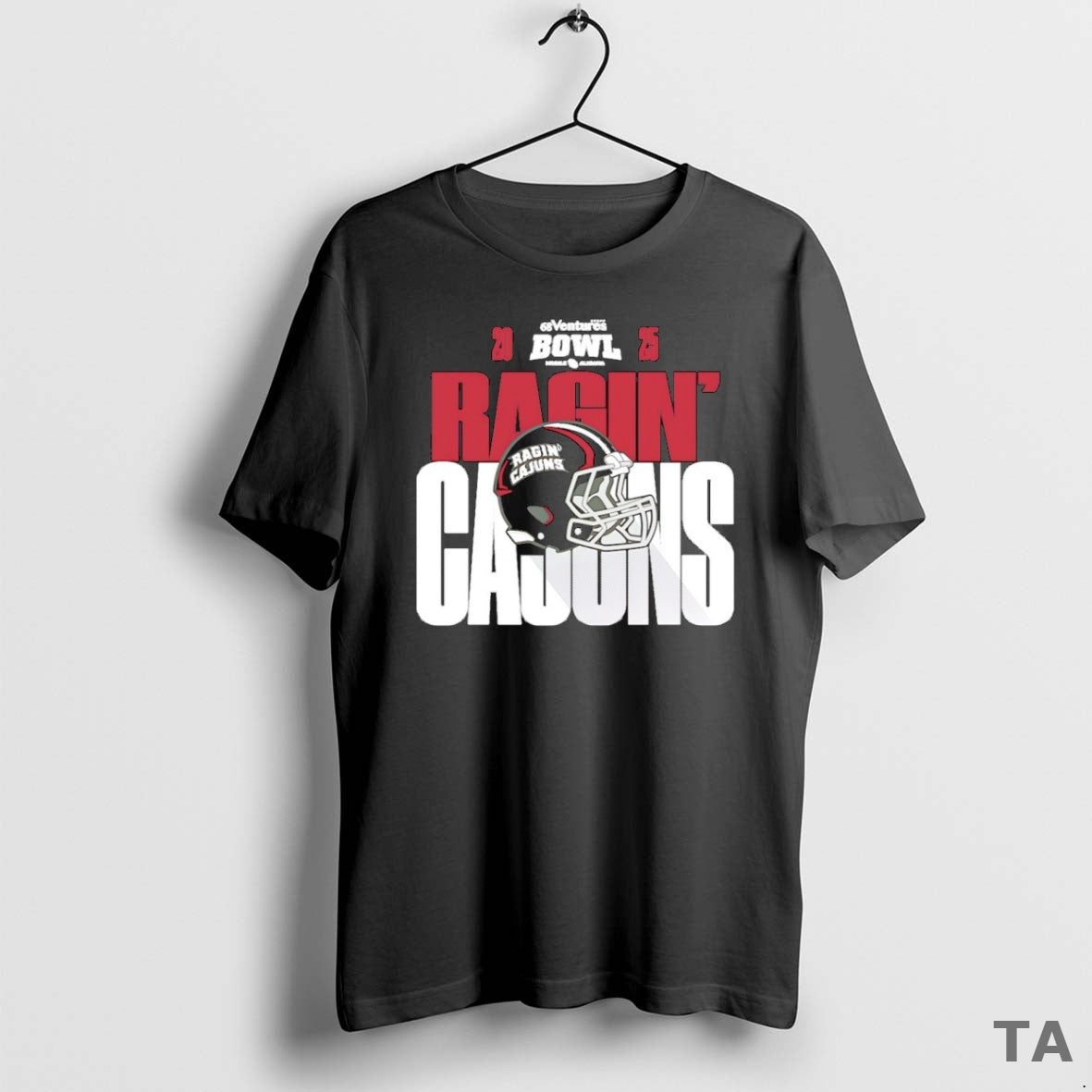 Top Louisiana Ragin Cajuns 2025 68 Ventures Bowl Helmet T Shirt Sweater Hoodie, Sweatshirt | InkRitualCo.com