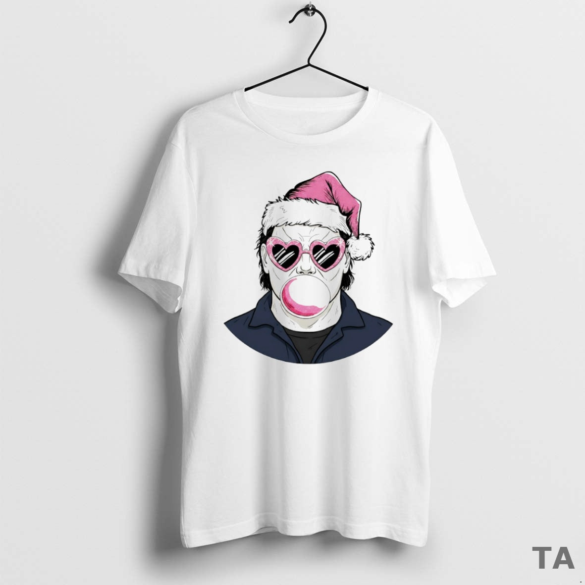 Top Merry Christmas Michael Myers Bubble Gum Circle T Shirt Sweater Hoodie, Sweatshirt | InkRitualCo.com