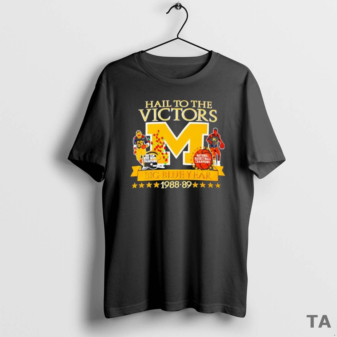 Top Michigan Wolverines Hail To The Victors 1988 1989 Big Blue Year Champions T-Shirts, Hoodie, Sweatshirt | InkRitualCo.com