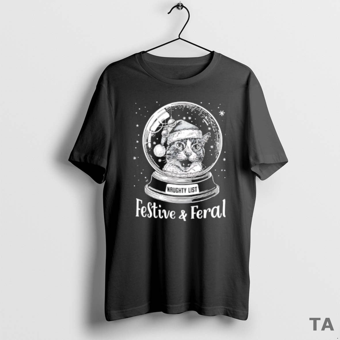 Top Naughty List Festive And Feral Meryy Christmas T Shirt Sweater Hoodie, Sweatshirt | InkRitualCo.com