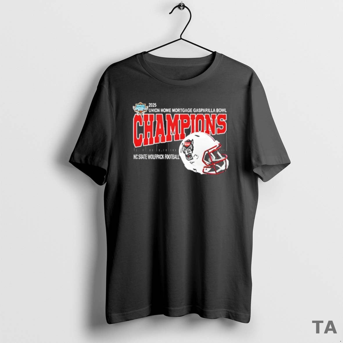 Top Nc State Wolfpack Football Are 2025 Union Home Mortgage Gasparilla Bowl Champions Helmet T-Shirts, Hoodie, Sweatshirt