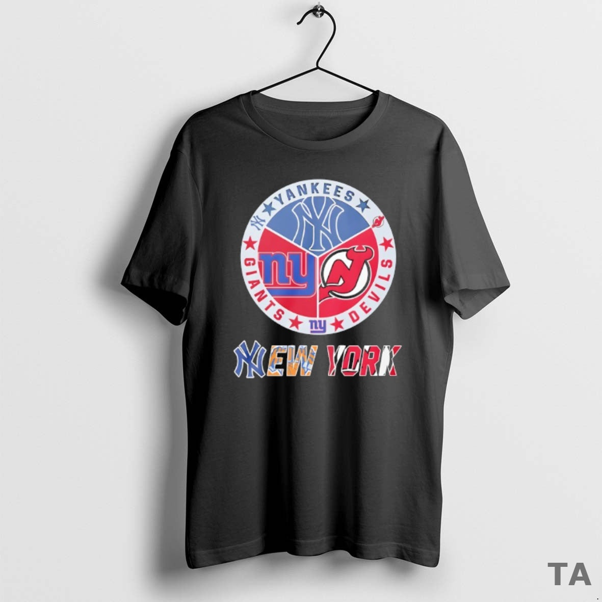 Top New York Yankees New York Giants And New Jersey Devils Mashup Logo T-Shirts, Hoodie, Sweatshirt | InkRitualCo.com