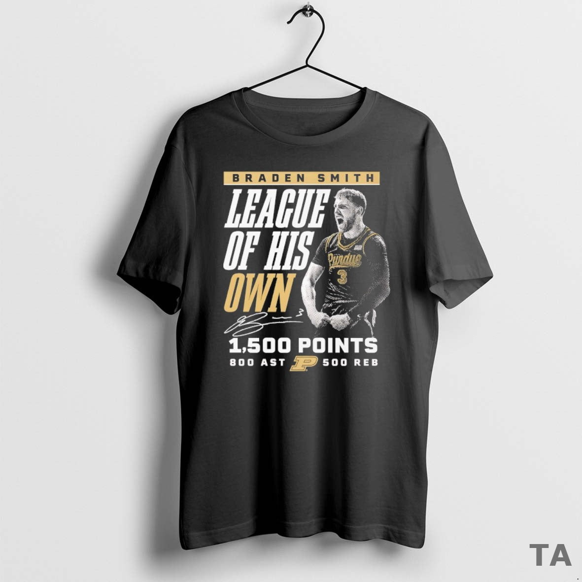 Top Purdue Boilermakers Braden Smith League Of His Own 1500 Points T Shirt Sweater Hoodie, Sweatshirt | InkRitualCo.com
