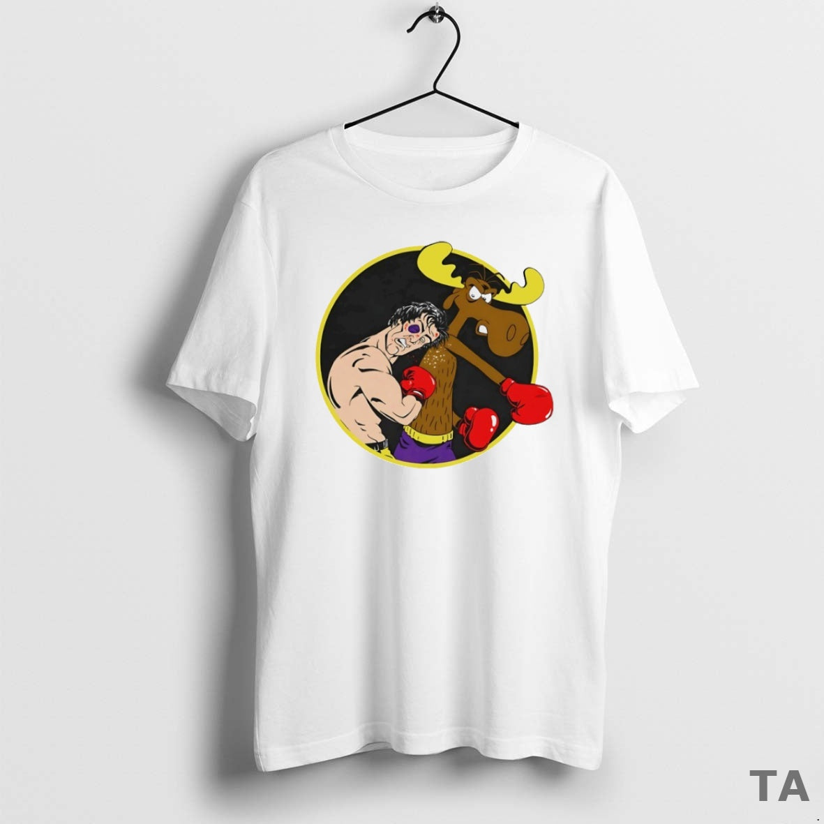 Top Rocky Vs Bullwinkle Circle T Shirt Sweater Hoodie, Sweatshirt | InkRitualCo.com