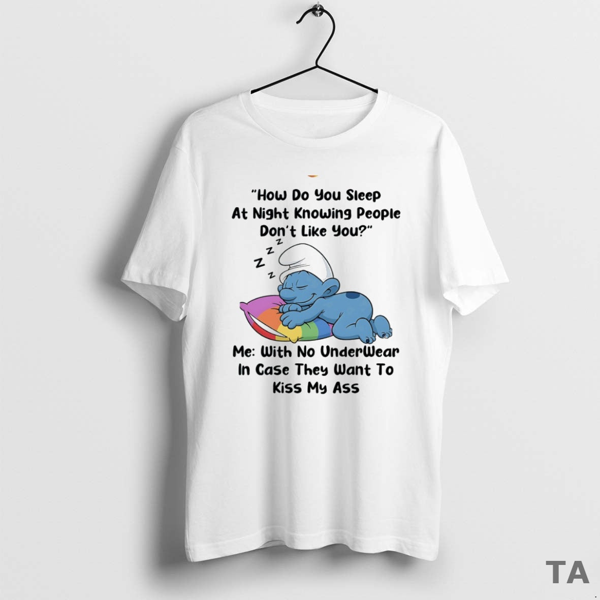 Top Smurf How Do You Sleep At Night Knowing People Dont Like You Circle T-Shirts, Hoodie, Sweatshirt | InkRitualCo.com