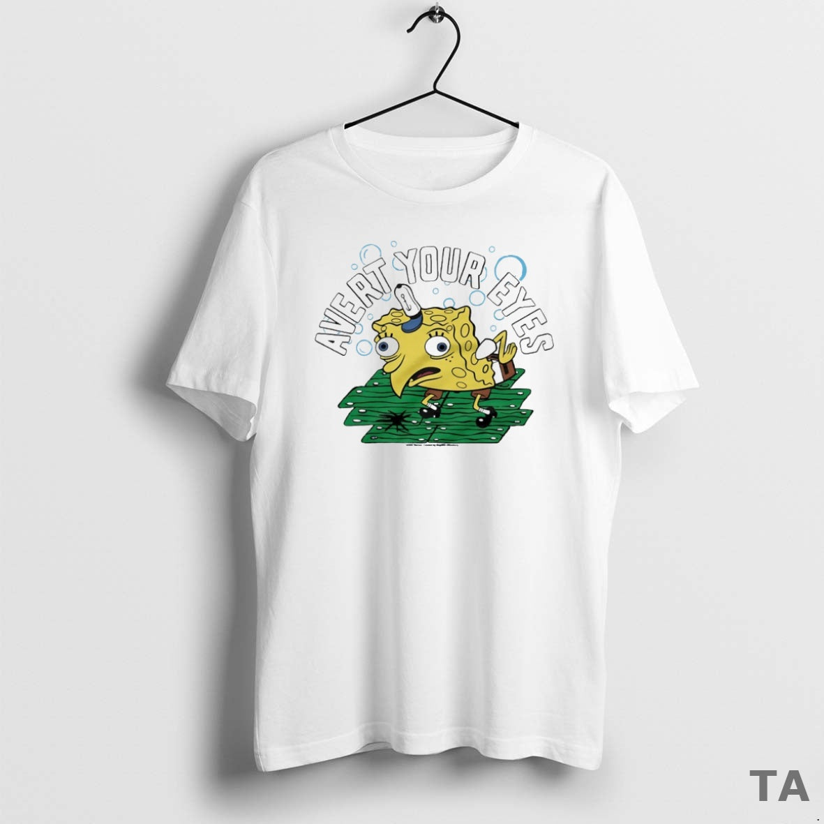 Top Sponge Squarepants Avert Your Eyes Circle T Shirt Sweater Hoodie, Sweatshirt | InkRitualCo.com