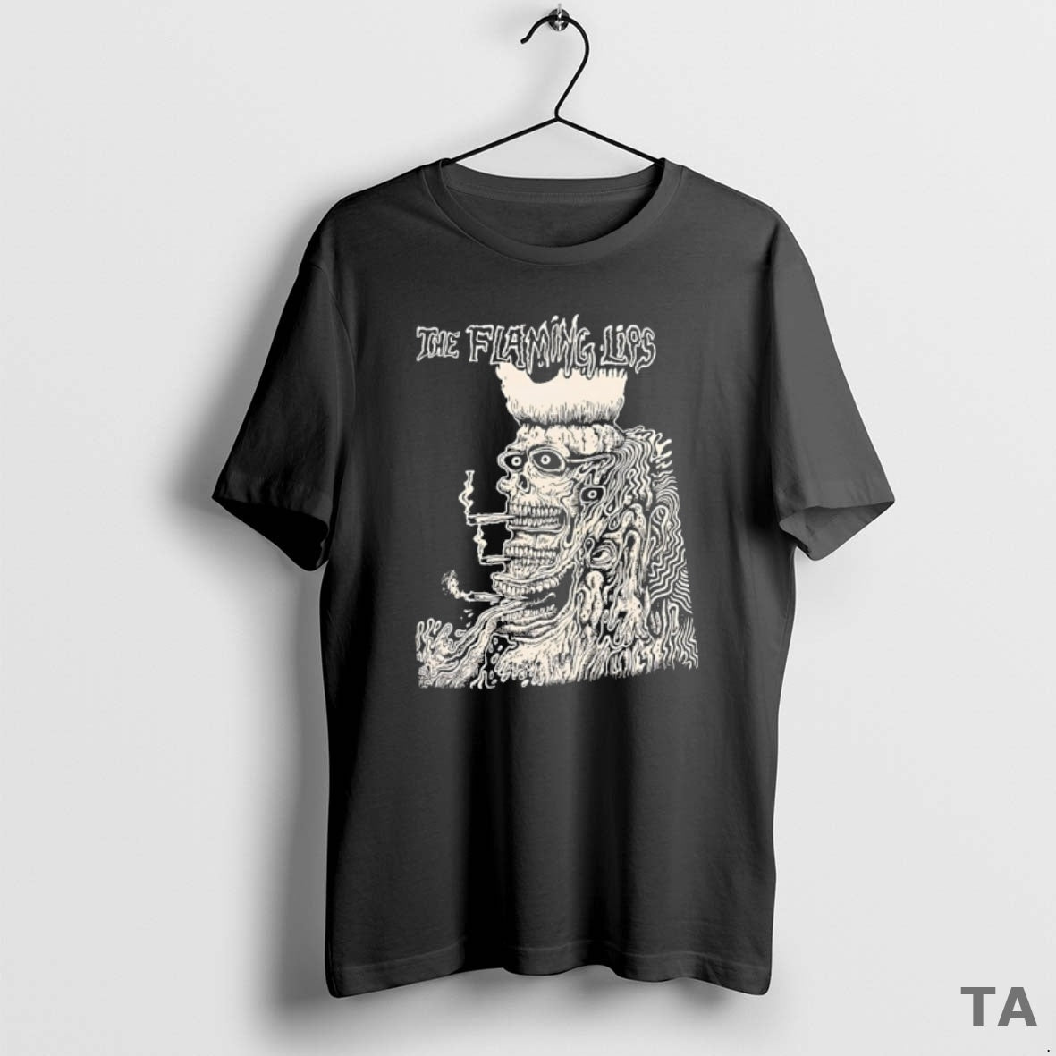 Top The Flaming Lips Band Skeleton Smoking T Shirt Sweater Hoodie, Sweatshirt | InkRitualCo.com